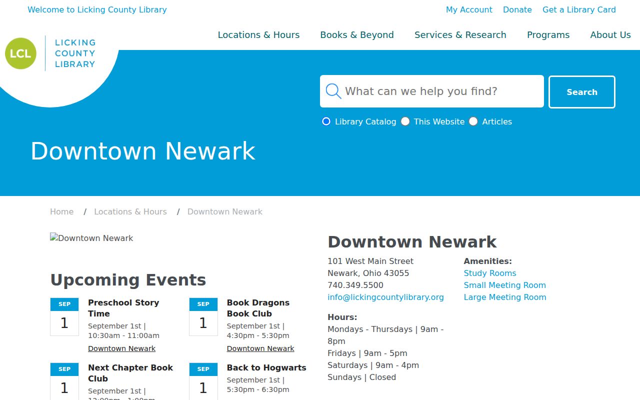 Newark city directory research at the Downtown Licking County Library