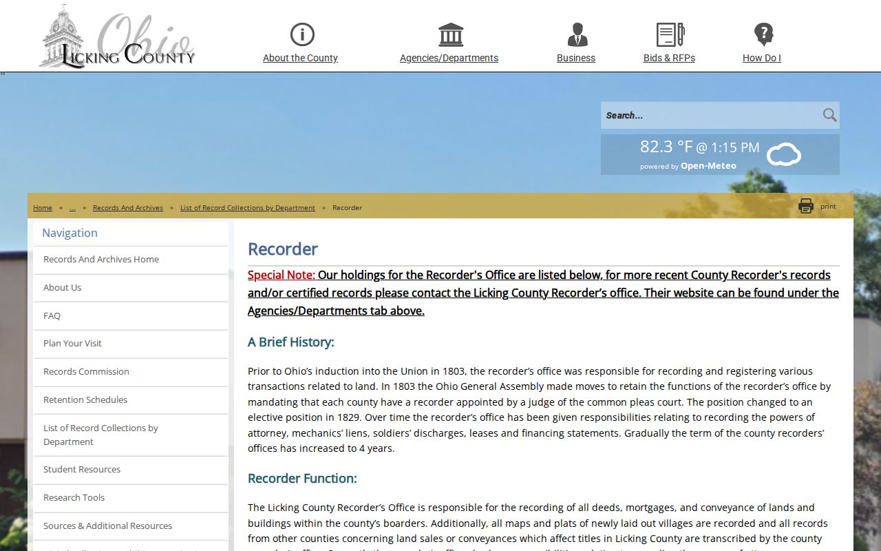 Newark previous residents historic Recorder deed and mortgage holdings